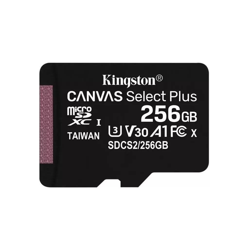 Obrázek produktu Paměťová karta Kingston Canvas Select Plus  A1 256GB microSDXC, Class 10, 100R/85W bez adaptéru