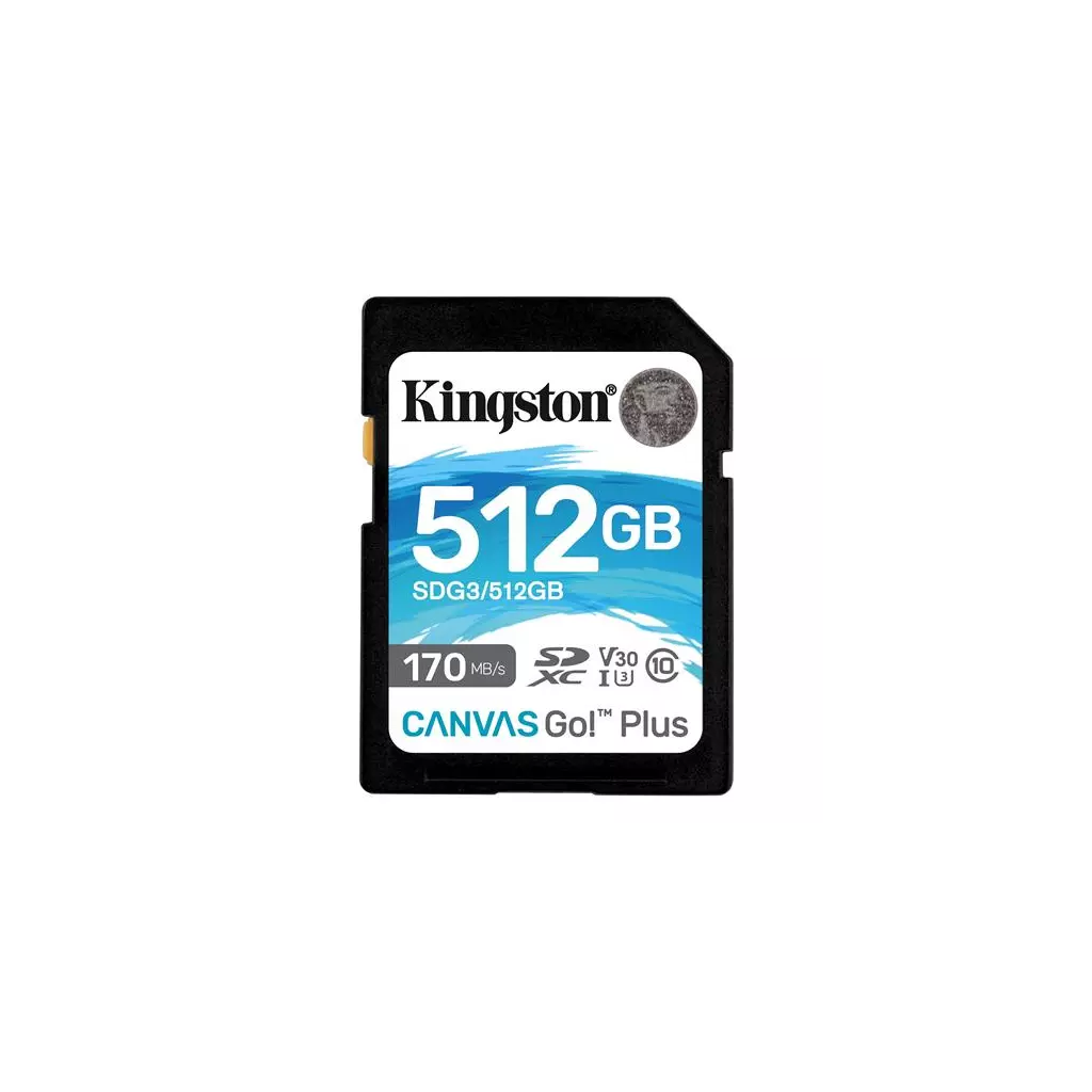 Obrázek produktu Paměťová karta Kingston SDXC U3 V30 512 GB, 170/90 MB/s
