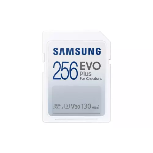 obrázek produktu Paměťová karta Samsung EVO Plus SDXC, 256GB, 130MBps, UHS-I U3, Class 10