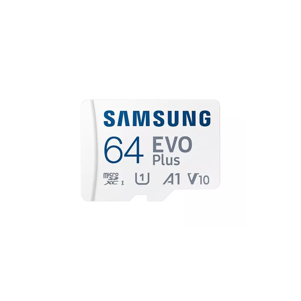Obrázek produktu Paměťová karta Samsung EVO Plus micro SDXC, 64GB, UHS-I U1, Class 10 + Adaptér