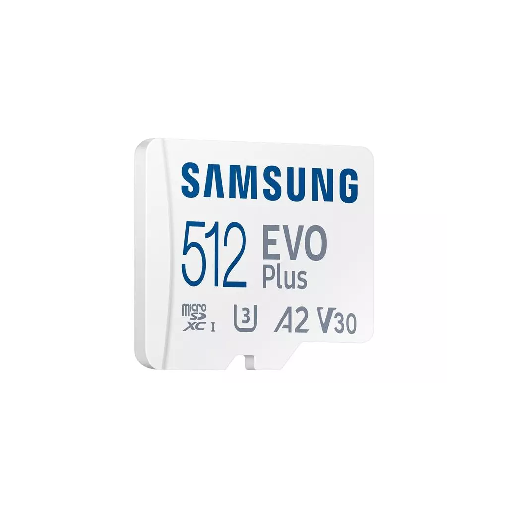 Obrázek produktu Paměťová karta Samsung EVO Plus micro SDXC, 512GB, UHS-I U3, Class 10 + Adaptér
