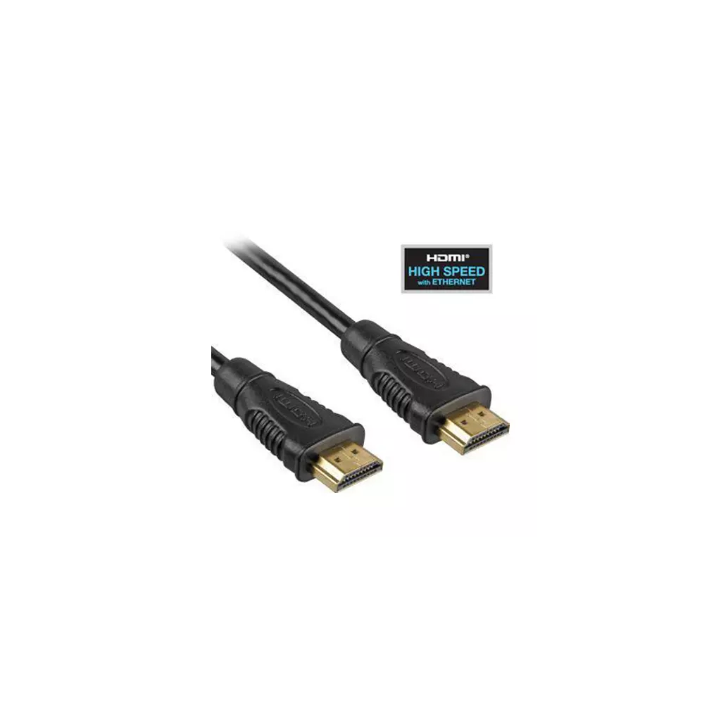 Obrázek produktu Kabel propojovací HDMI 1.4 s Ethernetem HDMI (M) - HDMI (M),  zlacené konektory, 2m