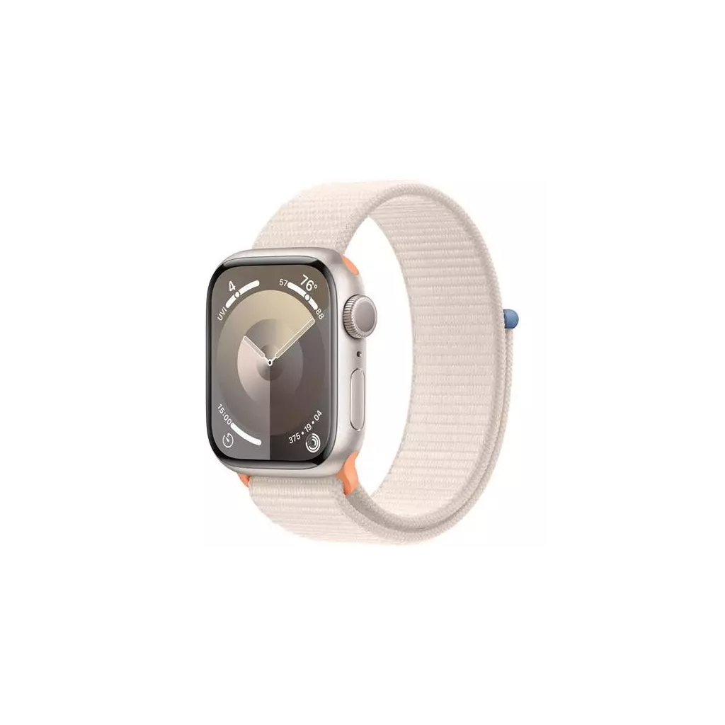 Obrázek produktu Hodinky Apple Watch Series 9 GPS + Cellular, 45mm Starlight Aluminium Case with Starlight Sport Loop