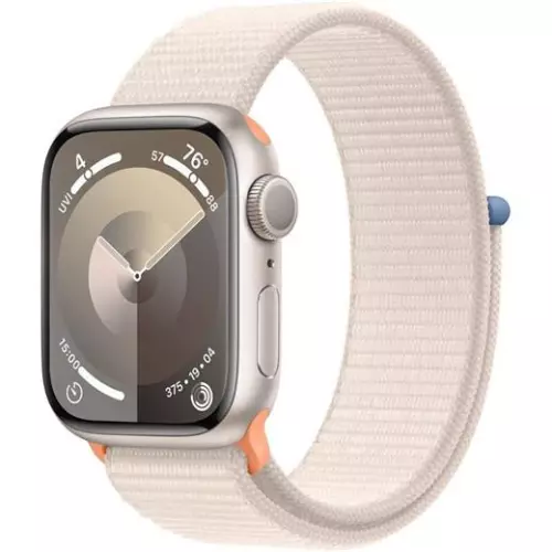 obrázek produktu Hodinky Apple Watch Series 9 GPS + Cellular, 45mm Starlight Aluminium Case with Starlight Sport Loop