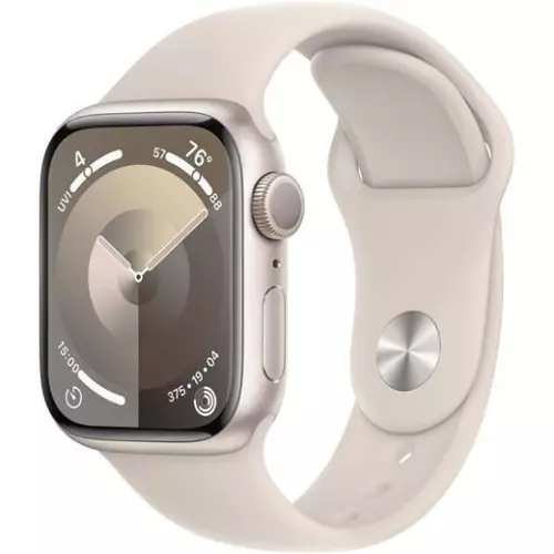 obrázek produktu Hodinky Apple Watch Series 9 GPS + Cellular, 45mm Starlight Aluminium Case with Starlight Sport Band - S/M