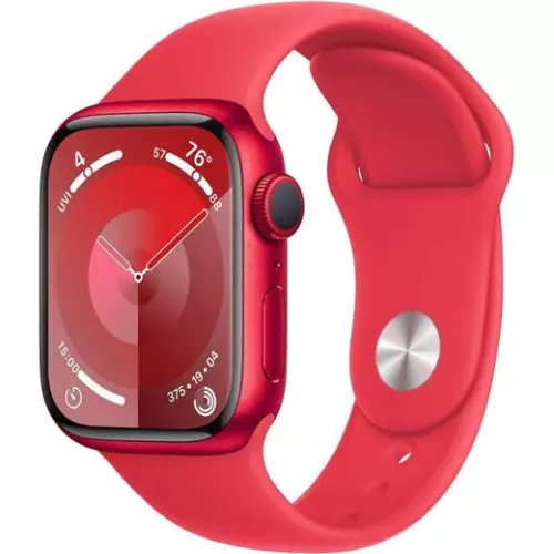 obrázek produktu Hodinky Apple Watch Series 9 GPS, 41mm (PRODUCT) RED Aluminium Case with (PRODUCT) RED Sport Band - M/L