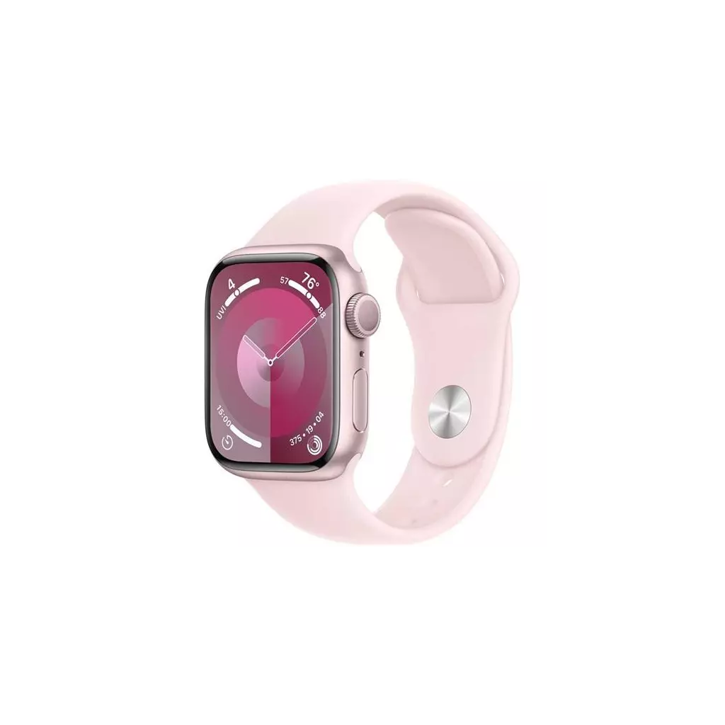 Obrázek produktu Hodinky Apple Watch Series 9 GPS + Cellular, 45mm Pink Aluminium Case with Light Pink Sport Band - M/L