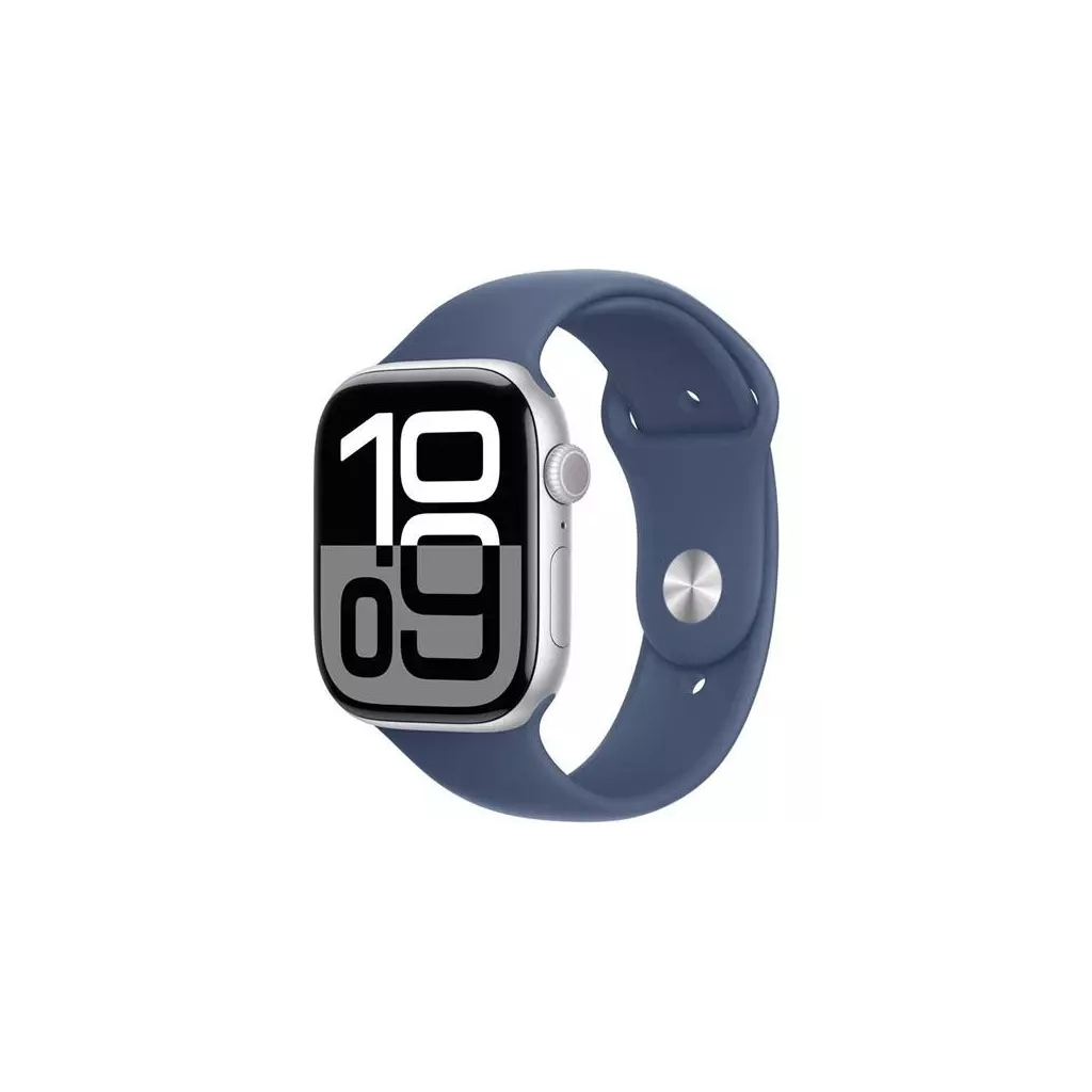 Obrázek produktu Hodinky Apple Watch Series 10 GPS + Cellular 46mm Silver Aluminium Case with Denim Sport Band-S/M