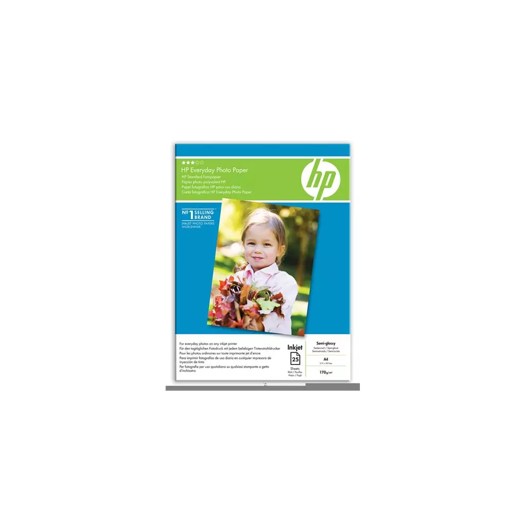 Obrázek produktu Fotopapír HP Everyday Photo A4, pololesk, 25ks, 200g/m2
