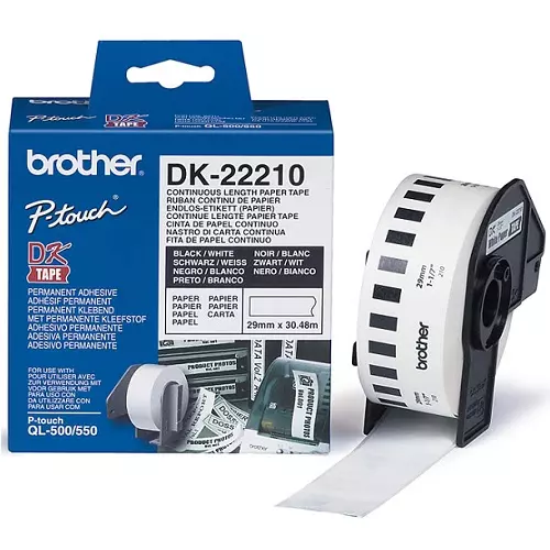 obrázek produktu Páska Brother DK-22210 (papírová role 29mm x 30,48m)