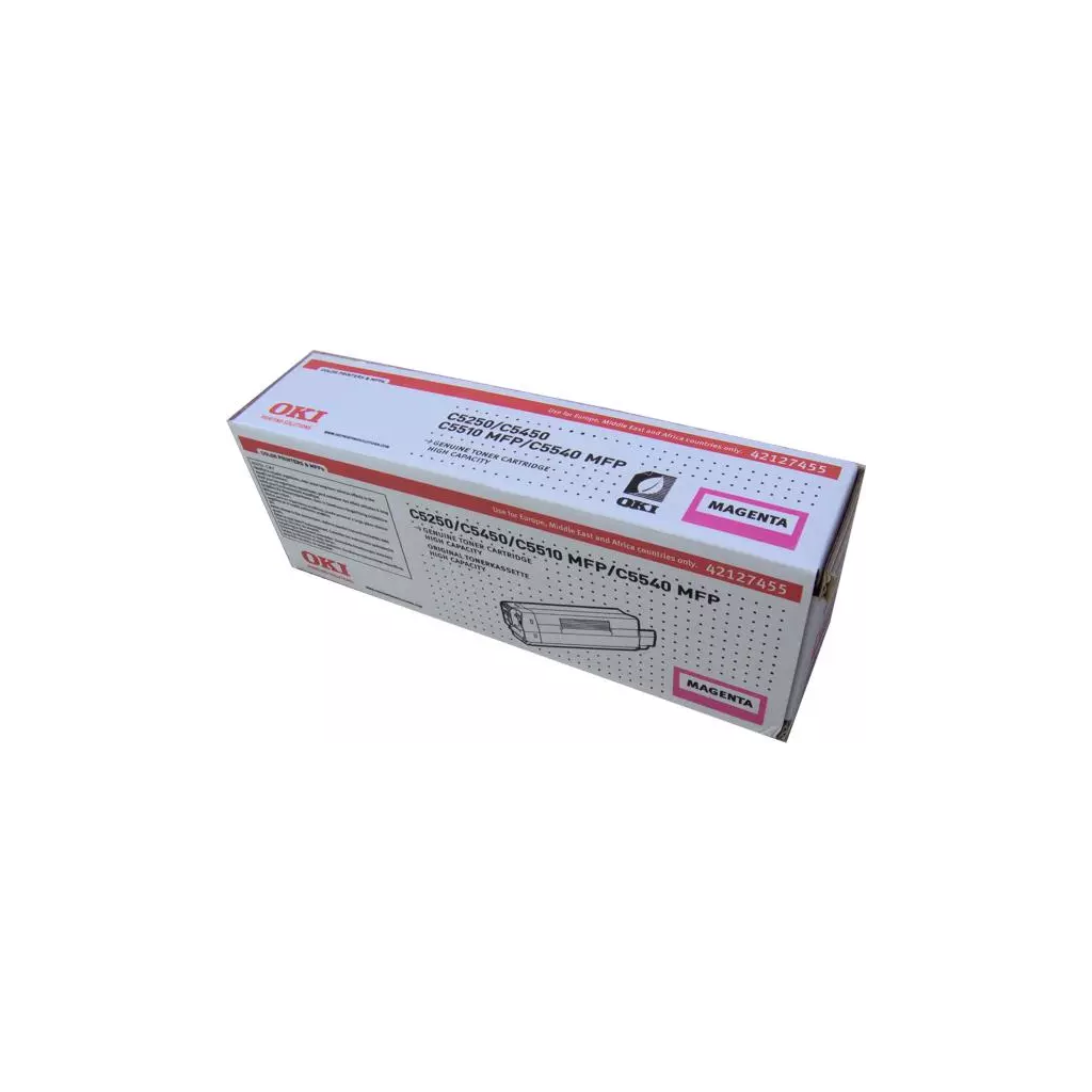 Obrázek produktu Toner OKI 42127455 do C5x50/5500MFP (5 000 stránek), purpurový - poslední kus!!!