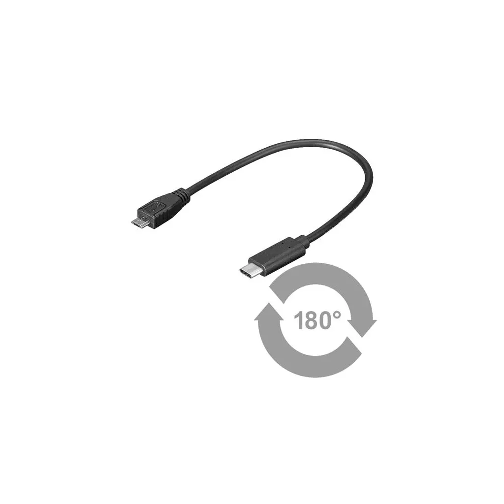 Obrázek produktu Kabel USB 3.1 konektor C/male - USB 2.0 konektor Micro-B/male ,0,2m