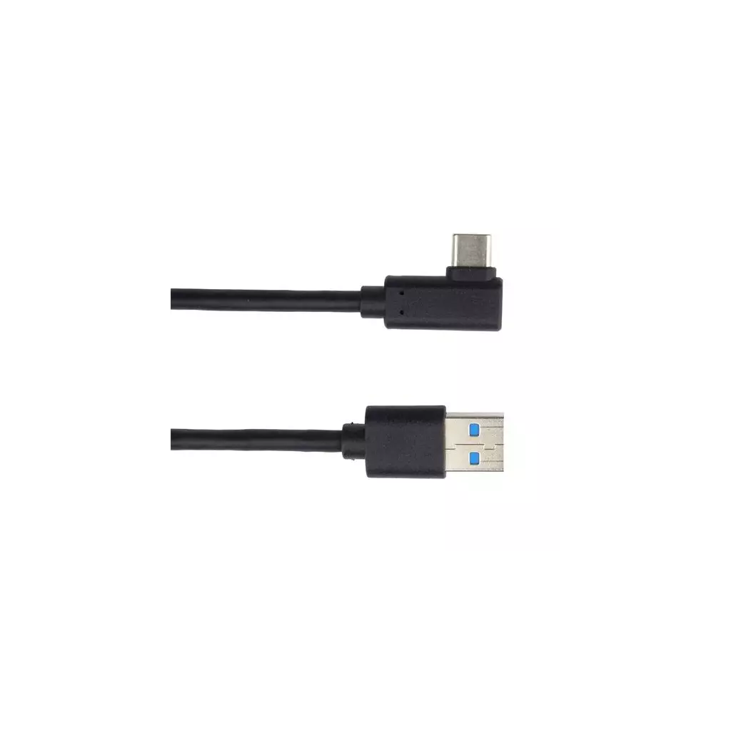 Obrázek produktu Kabel USB typ C/M - USB 3.0 A/M zahnutý konektor 90°, 3 m
