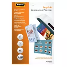 obrázek produktu Laminovací fólie Fellowes EasyFold A4, 80mic, lesklé 25ks 
