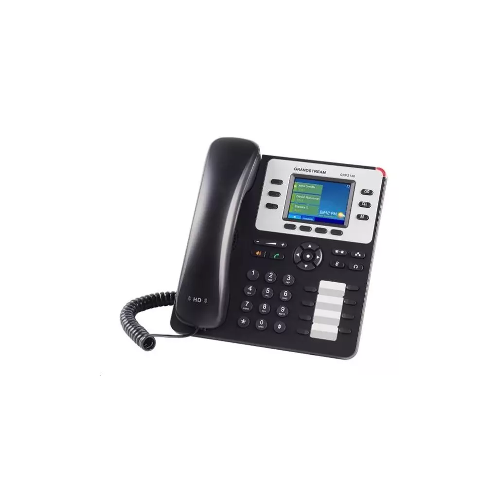 Obrázek produktu Telefon Grandstream GXP-2130 IP-Telefon, TFT bar. displej, 3x SIP, 2x 10/100/1000port, PoE, Hd zvuk