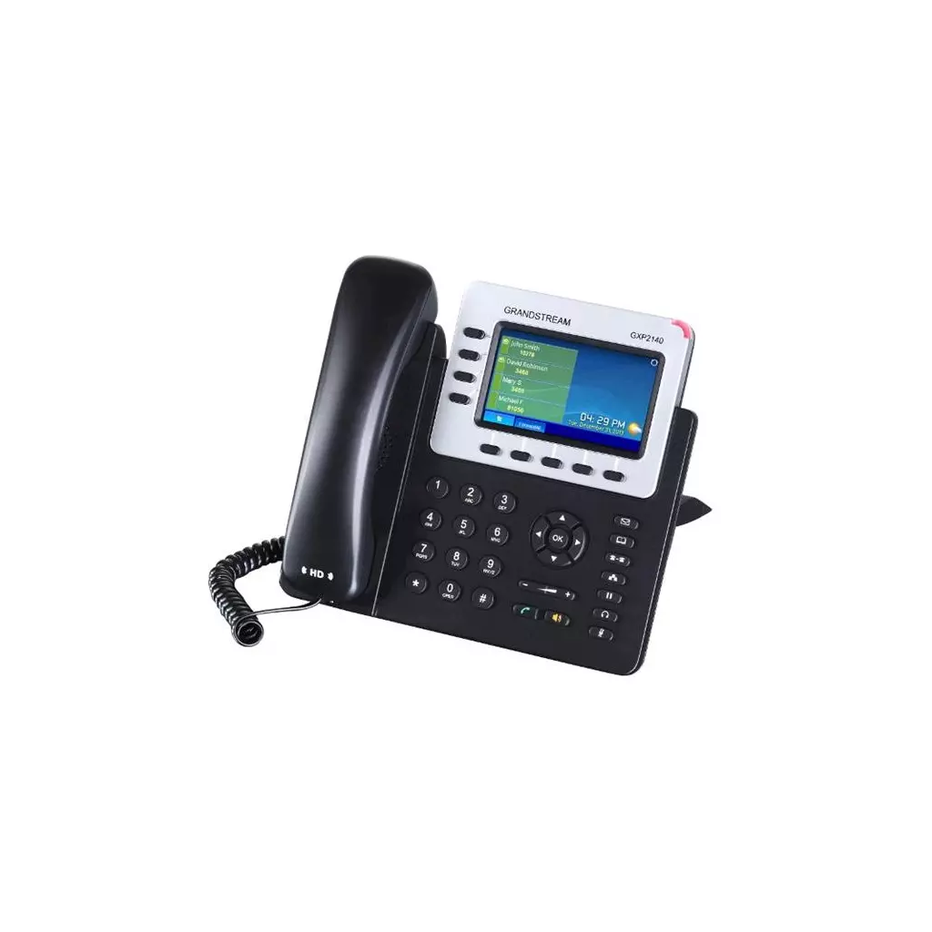 Obrázek produktu Telefon Grandstream GXP-2140 VoIP, barevný LCD, 4x SIP účty, 4x linky, 2x RJ45, POE, 5x prog. tl.