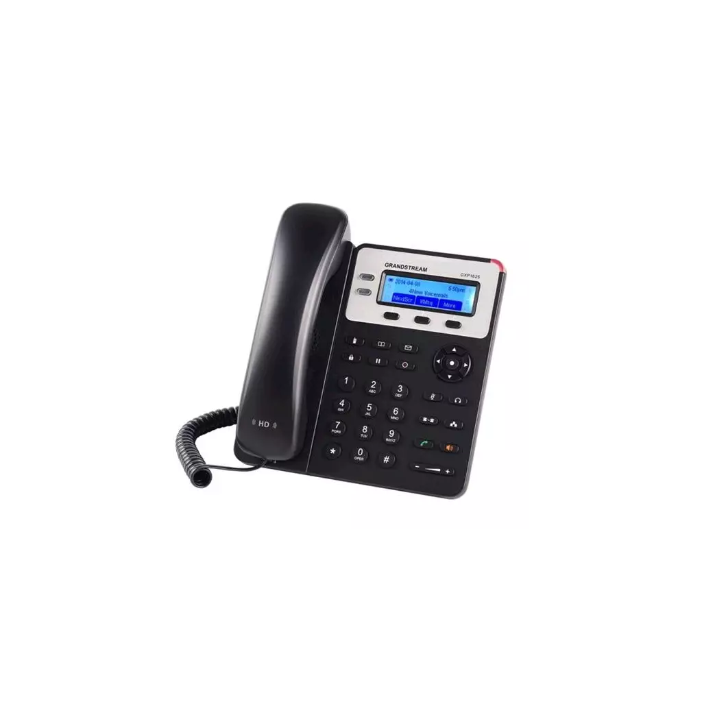 Obrázek produktu Telefon Grandstream GXP1625 VoIP telefon - 2x SIP účet, HD audio, 3 program.tlačítka, switch 2xLAN 10/100Mbps, PoE