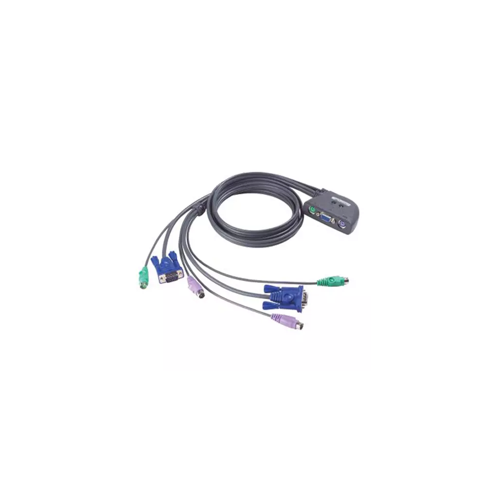 Obrázek produktu Přepínač Aten CS-62Z 2-port KVM PS/2 mini, 1.2m kabely