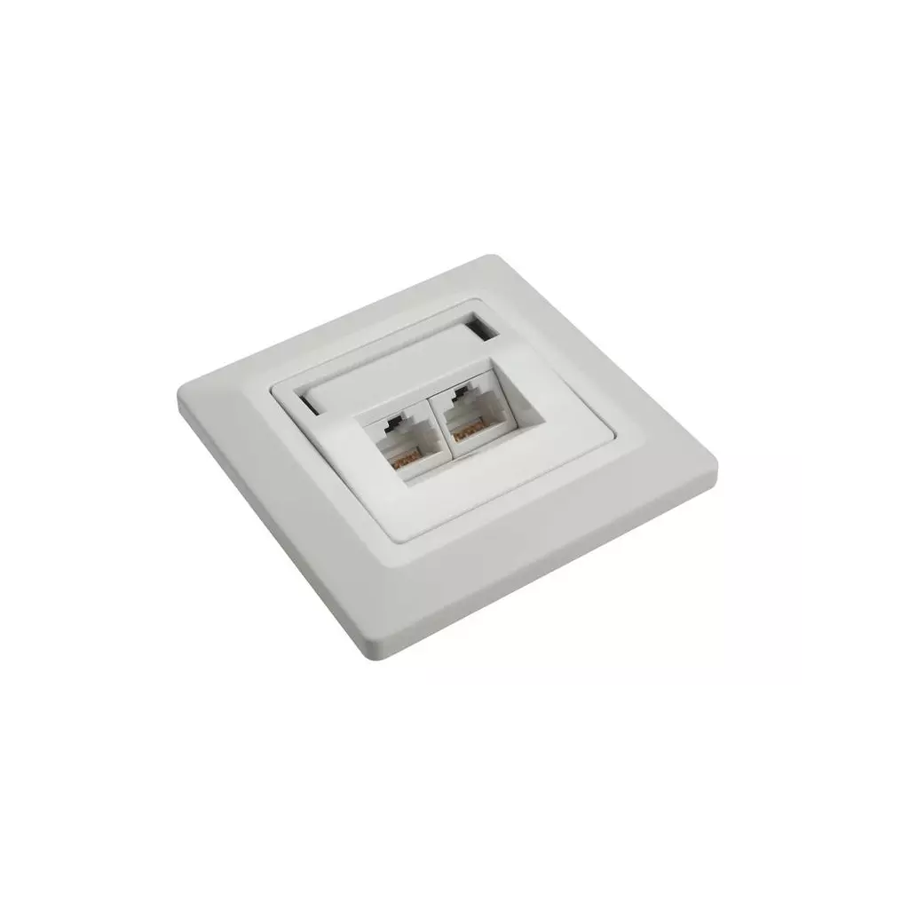 Obrázek produktu Zásuvka Solarix SX9-2-5E-UTP-WH CAT5E UTP 2 x RJ45 pod omítku bílá