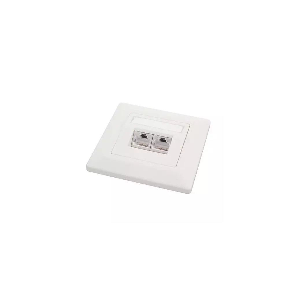 Obrázek produktu Zásuvka Solarix 2x RJ45, STP, Cat 6, pod omítku, bílá