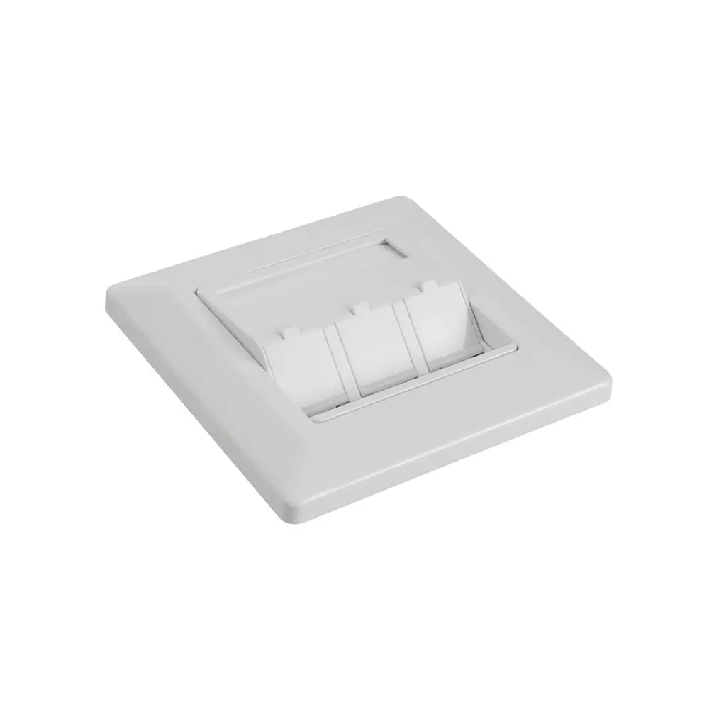 Obrázek produktu Zásuvka Solarix modulární pro 3 keystony pod omítku, bílá