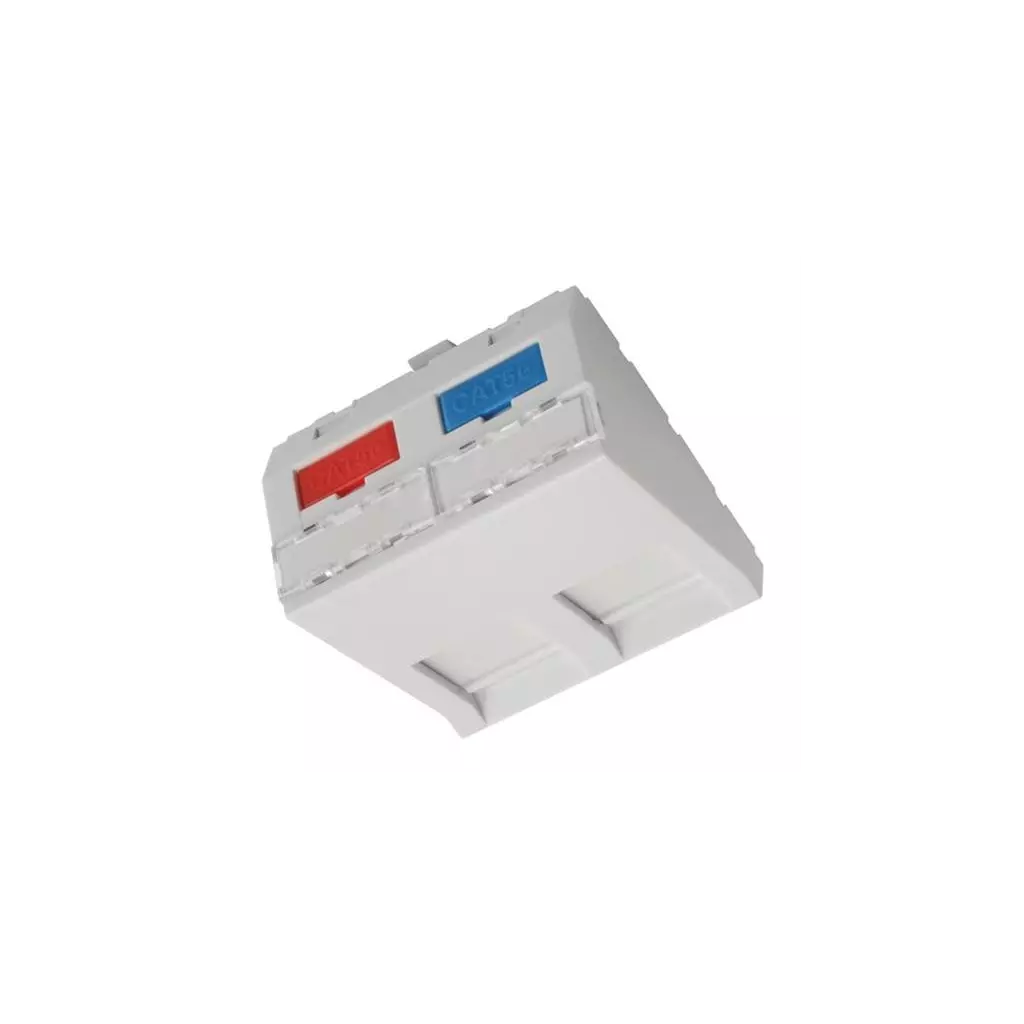 Obrázek produktu Modul Solarix modulární pro 2 keystony 45x45 mm, úhlový, bílý