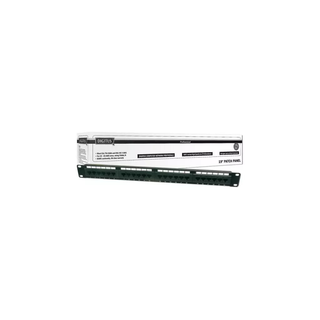 Obrázek produktu Patch panel UTP cat.6 24p. 1U,Black