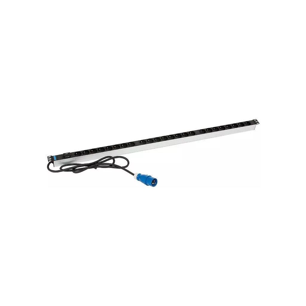 Obrázek produktu Rozvodný panel Triton vertikální 24x zásuvka podle ČSN, max 16A, 3x2,5mm, 2m kabel + zástrčka 16A IEC 60309 varistorová 