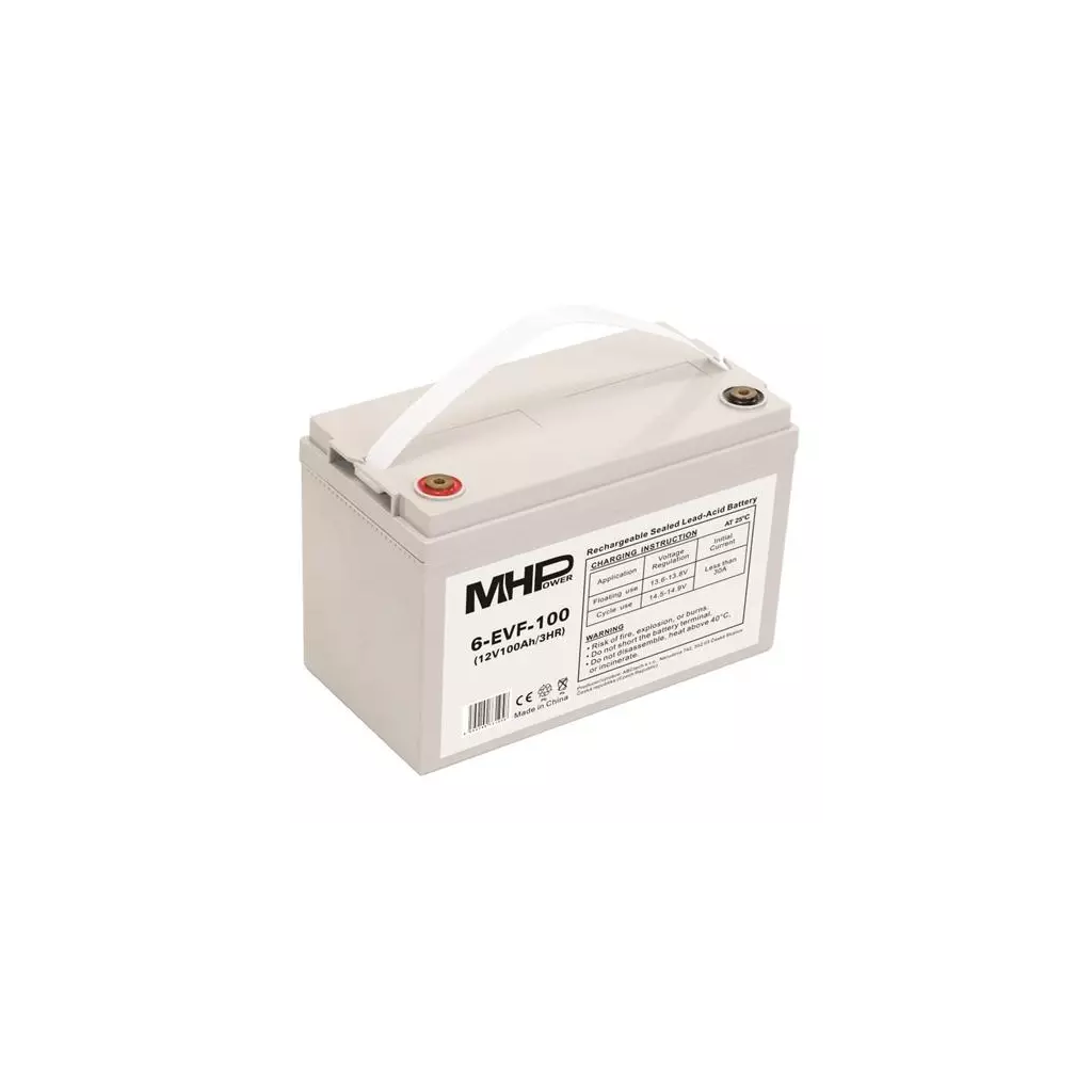 Obrázek produktu Baterie MHPower 6-EVF-100 Trakční gelová, 12V/100Ah, Terminál T3 - M8, Deep Cycle
