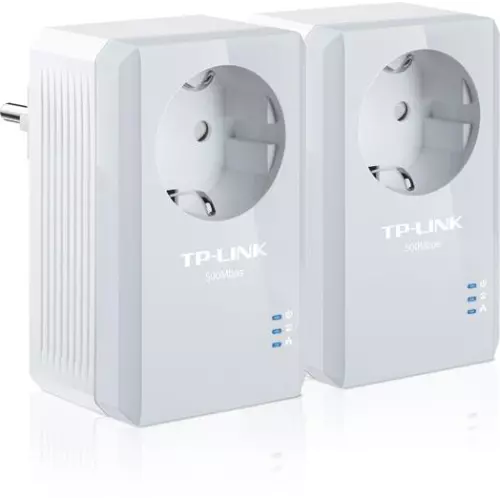 obrázek produktu Powerline ethernet TP-Link TL-PA4010P KIT nano adaptér (600 Mbps), průch. zásuvka