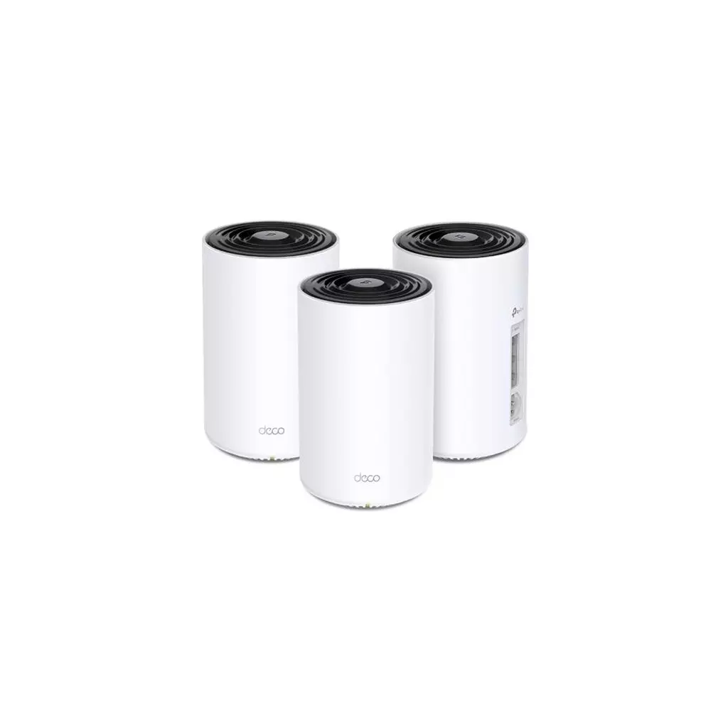 Obrázek produktu WiFi router TP-Link Deco PX50(3-pack) AX3000 + G15000, WiFi 6E, 1x 2.5GLAN, 2x GLAN / 574Mbps 2,4GHz/ 2402Mbps 5GHz