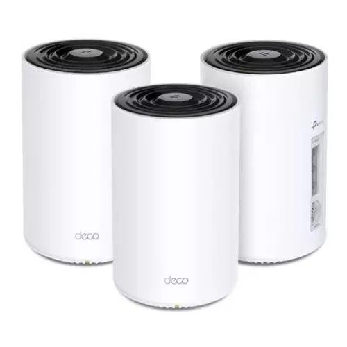 obrázek produktu WiFi router TP-Link Deco PX50(3-pack) AX3000 + G15000, WiFi 6E, 1x 2.5GLAN, 2x GLAN / 574Mbps 2,4GHz/ 2402Mbps 5GHz