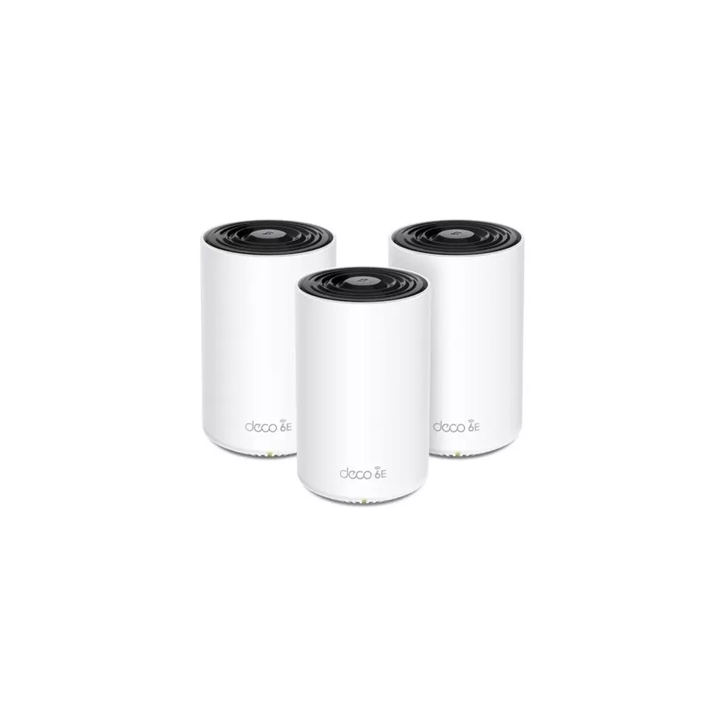 Obrázek produktu WiFi router TP-Link Deco XE75(3-pack) AXE5400, WiFi 6E, 3x GLAN, / 574Mbps 2,4GHz/ 2402Mbps 5GHz/ 2402 6GHz