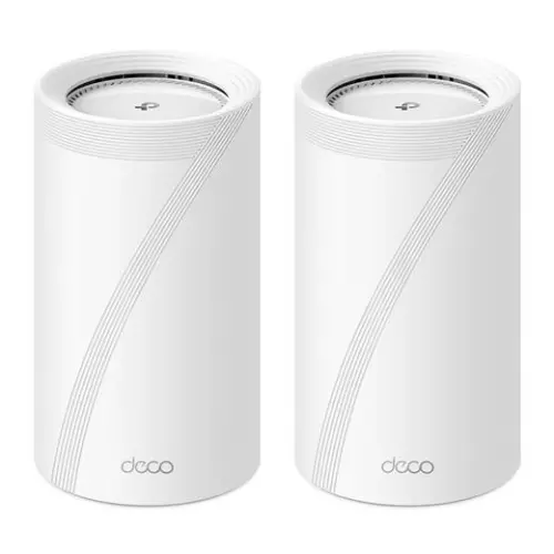 obrázek produktu WiFi router TP-Link Deco BE85(2-pack) AXE19000, WiFi 7, 1x 10GLAN, 2x 2.5GLAN, 1x 10GLAN/SFP+, USB, 2,4/5/6GHz