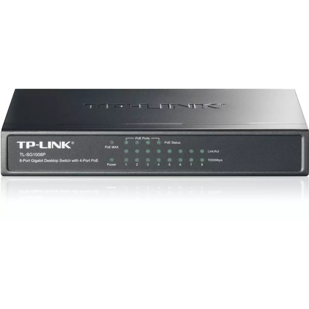 Obrázek produktu Switch TP-Link TL-SG1008P 8x GLAN, 4xPOE, 56W, kov