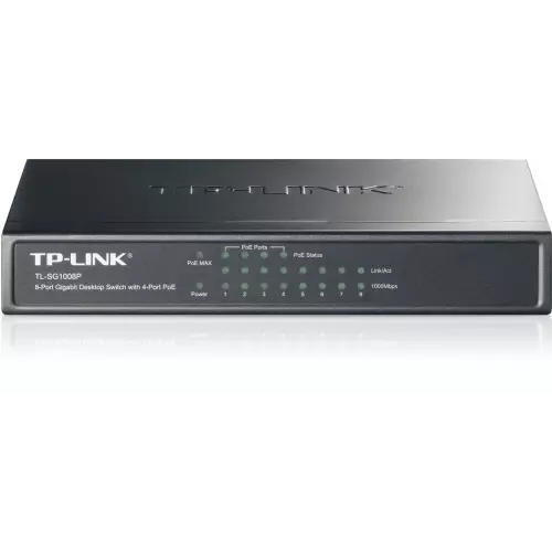 obrázek produktu Switch TP-Link TL-SG1008P 8x GLAN, 4xPOE, 56W, kov