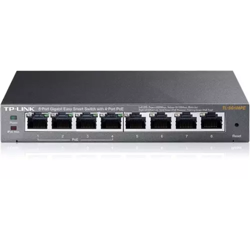 obrázek produktu Switch TP-Link TL-SG108PE Easy Smart, 8x GLAN, 4x PoE