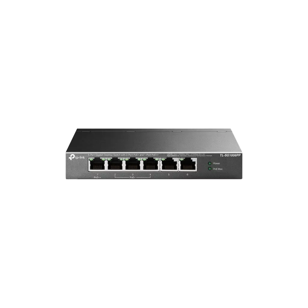 Obrázek produktu Switch TP-Link TL-SG1006PP 2x GLAN, 3x GLAN s PoE+, 1x GLAN s PoE++