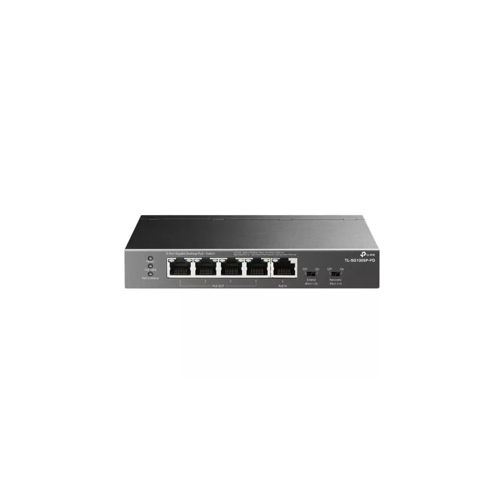 Obrázek produktu Switch TP-Link TL-SG1005P-PD 1x GLAN s PoE-in, 4x GLAN s PoE+