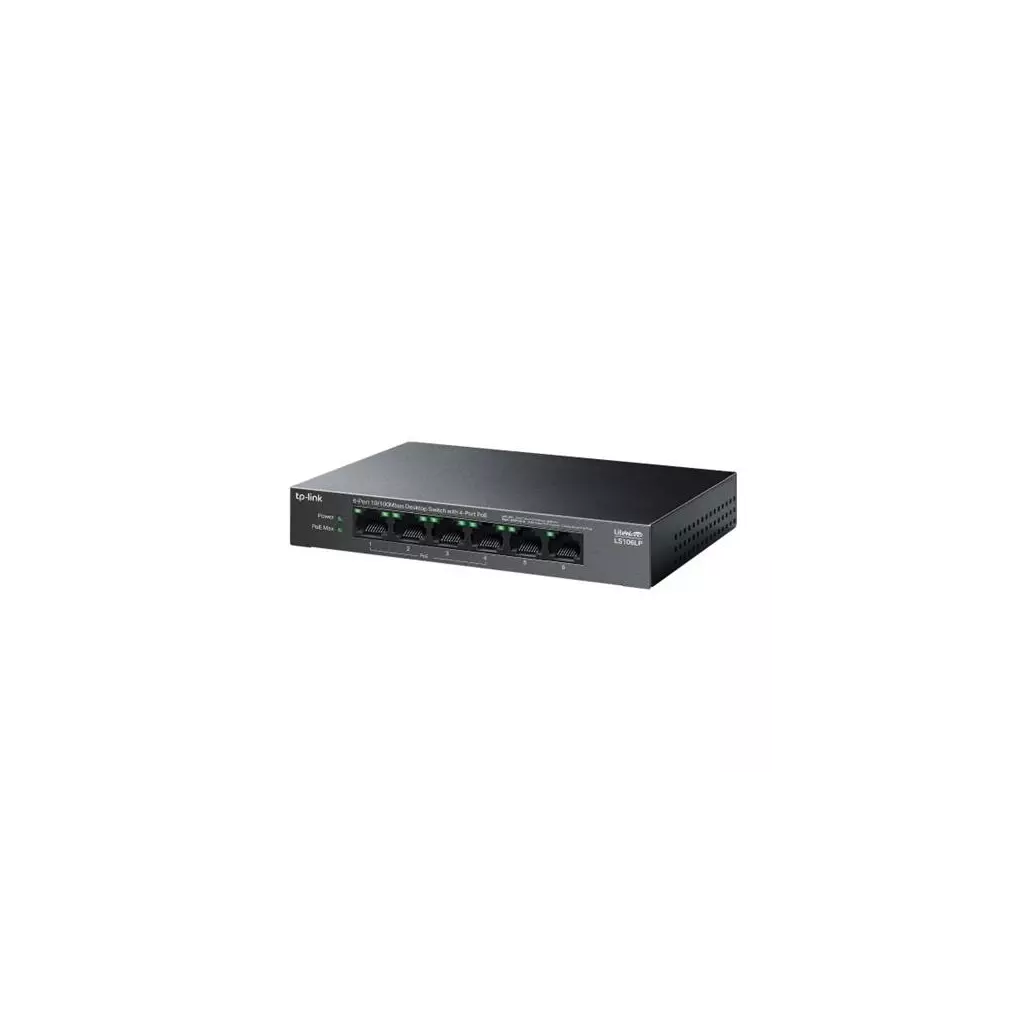 Obrázek produktu Switch TP-Link LS106LP 2x LAN, 4x LAN s PoE, 41W