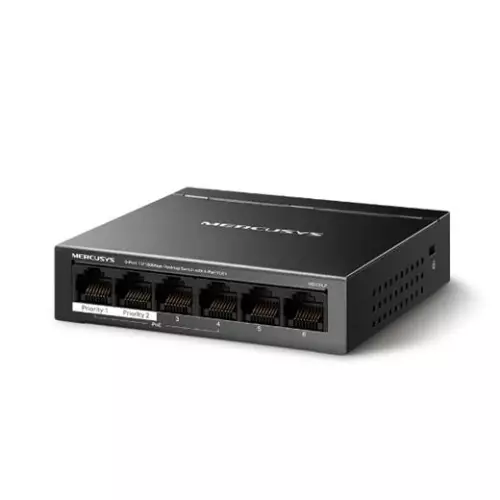 obrázek produktu Switch TP-Link Mercusys MS106LP 2x LAN, 4x LAN s PoE, 40W