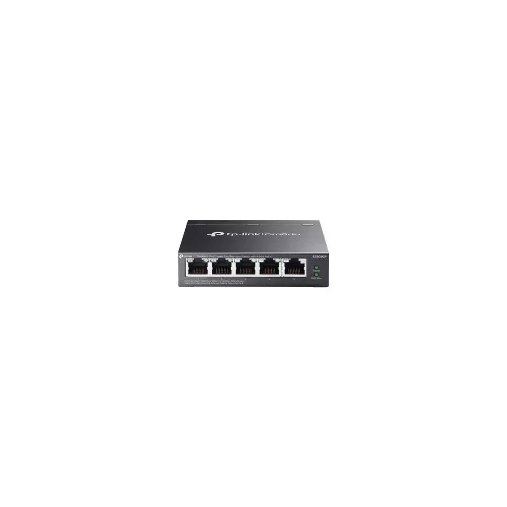 Obrázek produktu Switch TP-Link ES205GP 1x GLan, 5x GLan, 4x PoE+, 65W, Omáda SDN