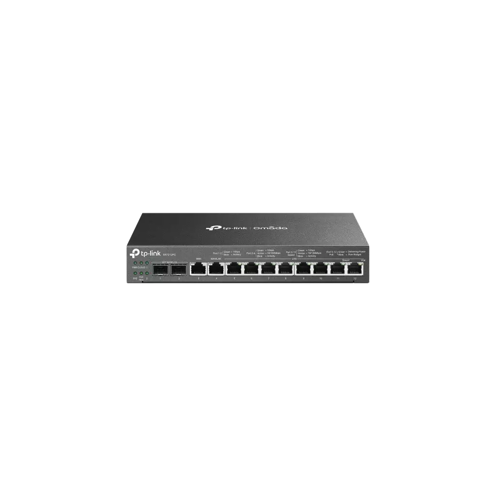 Obrázek produktu Router TP-Link ER7212PC SafeStream VPN 1x GWAN + 1x GWAN/LAN + 2x SFP GWAN/LAN, 8x GLAN s PoE, Omáda SDN