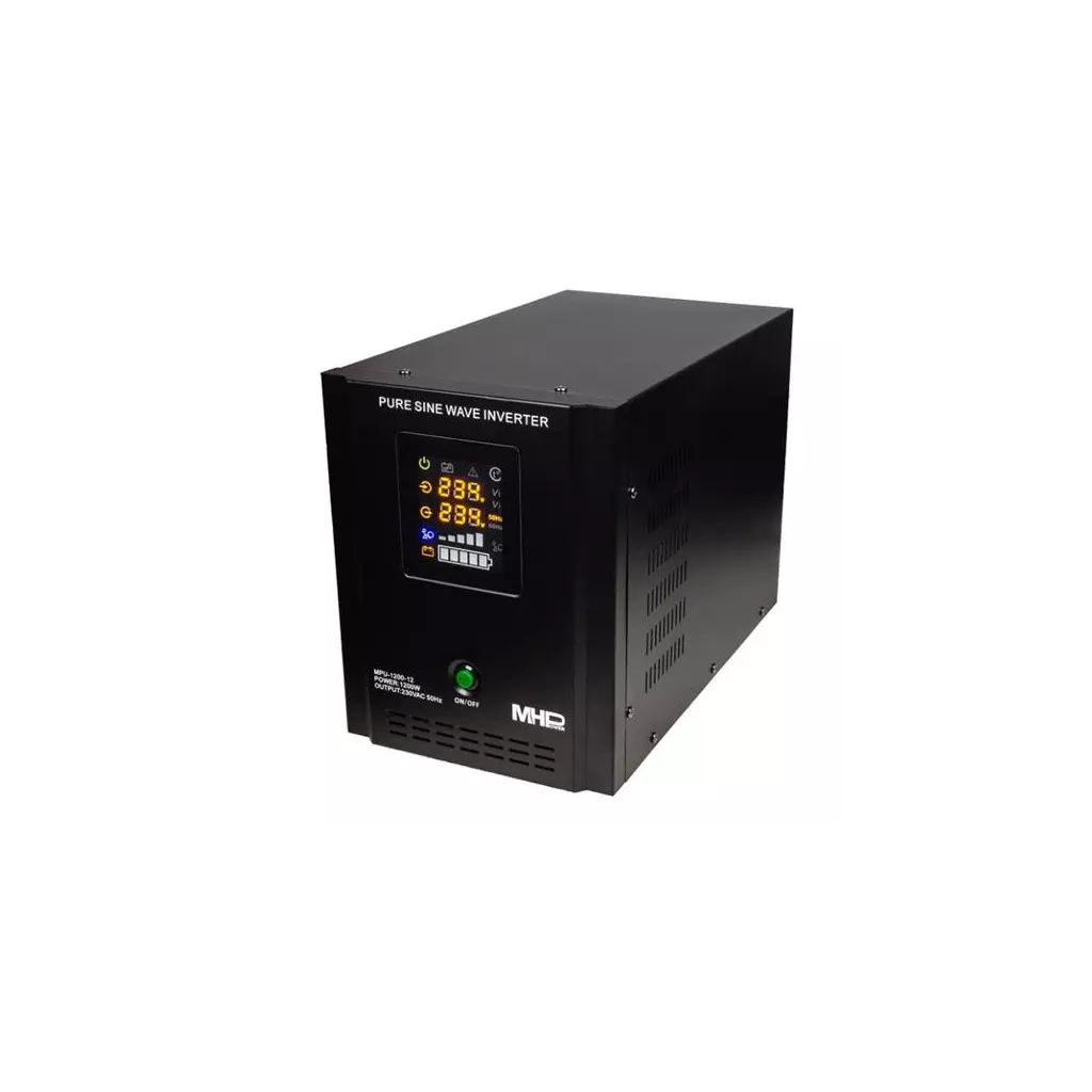 Obrázek produktu Napěťový měnič MHPower MPU-1200-12 záložní zdroj, 12V/230V, 1200W, funkce UPS, čistý sinus