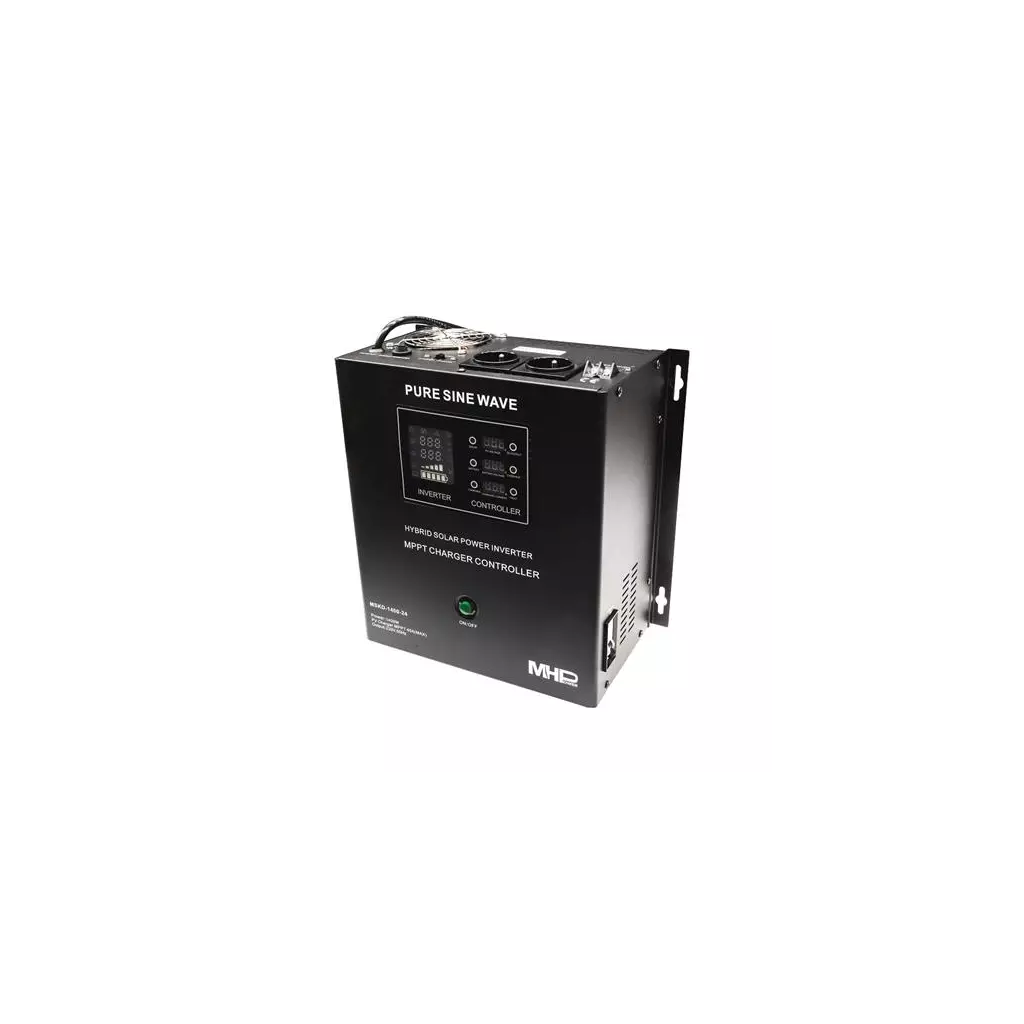Obrázek produktu Hybridní solární měnič MHPower MSKD-1400-24 s UPS, 1400W, čistý sinus, 24V, solární regulátor MPPT