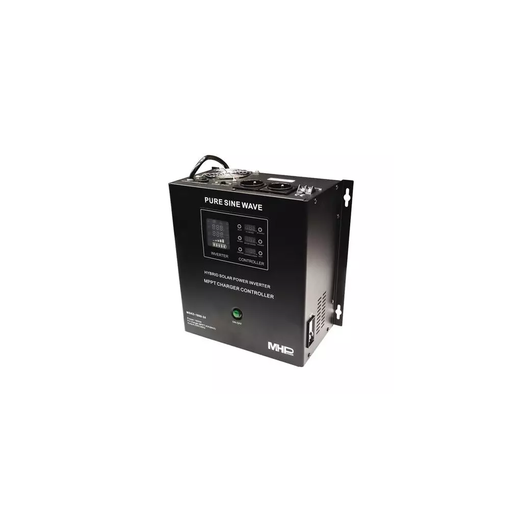 Obrázek produktu Hybridní solární měnič MHPower MSKD-1800-24 s UPS, 1800W, čistý sinus, 24V, solární regulátor MPPT