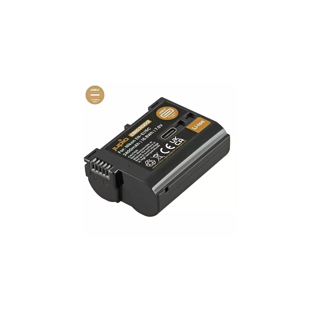 Obrázek produktu Baterie Jupio EN-EL15C *ULTRA C* 2400 mAh s USB-C vstupem pro nabíjení pro Nikon