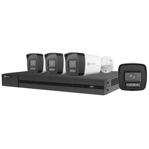 obrázek produktu Kamerový set Ezviz X5K PoE KIT IP venkovní, bullet, 8Mpix/ 1x 8CH NVR X5K, 4x IP kam. H3K, HDMI/ VGA/ USB/ LAN/ SATA + 2