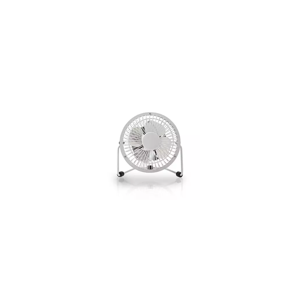 Obrázek produktu Ventilátor Nedis FNDK1WT10 stolní USB 10 cm, 2,5W, kovový, bílá