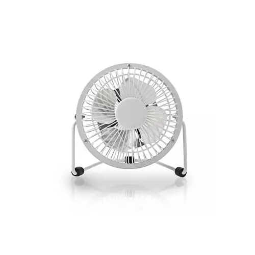 obrázek produktu Ventilátor Nedis FNDK1WT10 stolní USB 10 cm, 2,5W, kovový, bílá